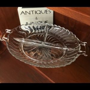 Vintage (circa1941-1970) Fostoria Crystal Colony Pattern Glass Relish Dish